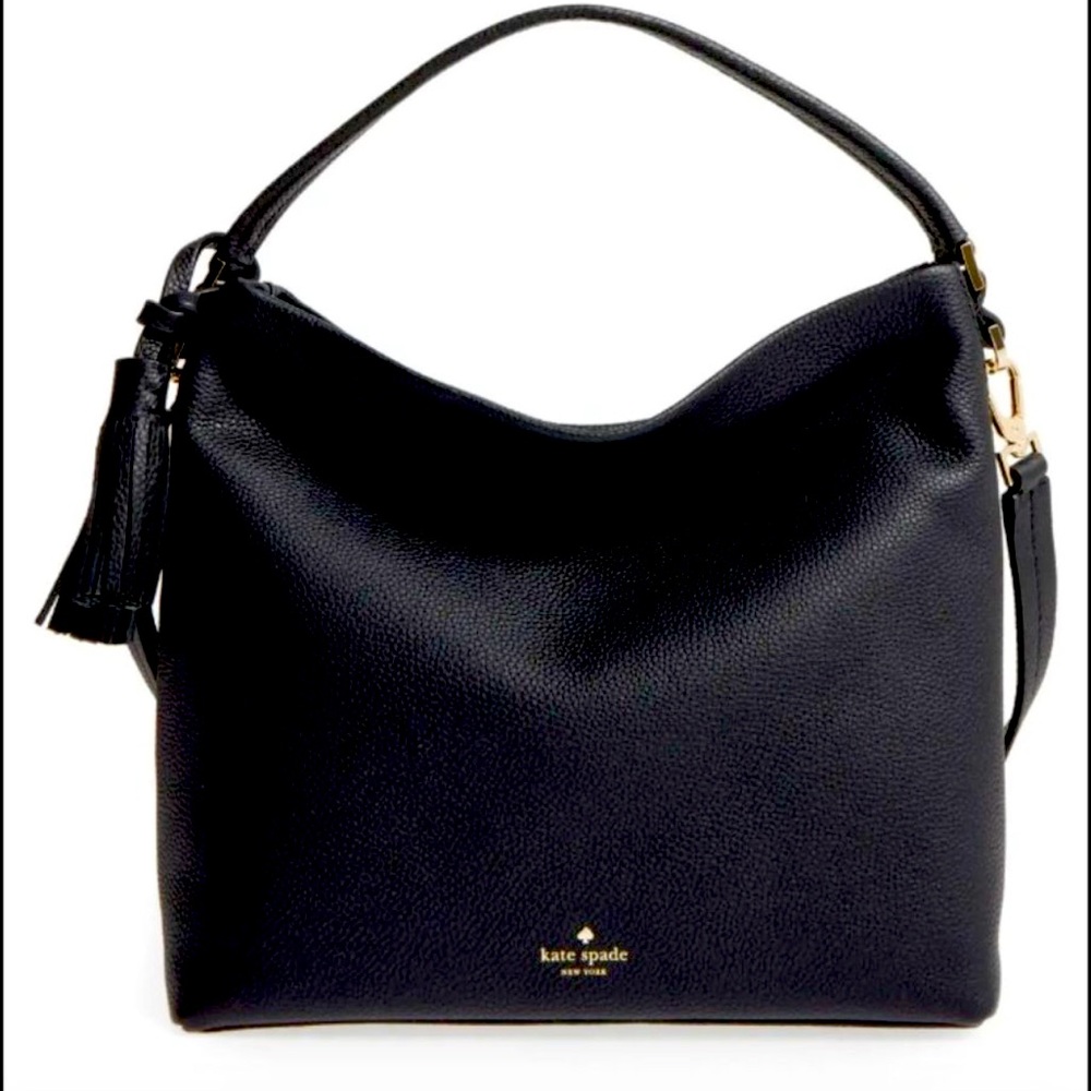Kate Spade Black Pebble Leather Hobo Bag - Great Condition